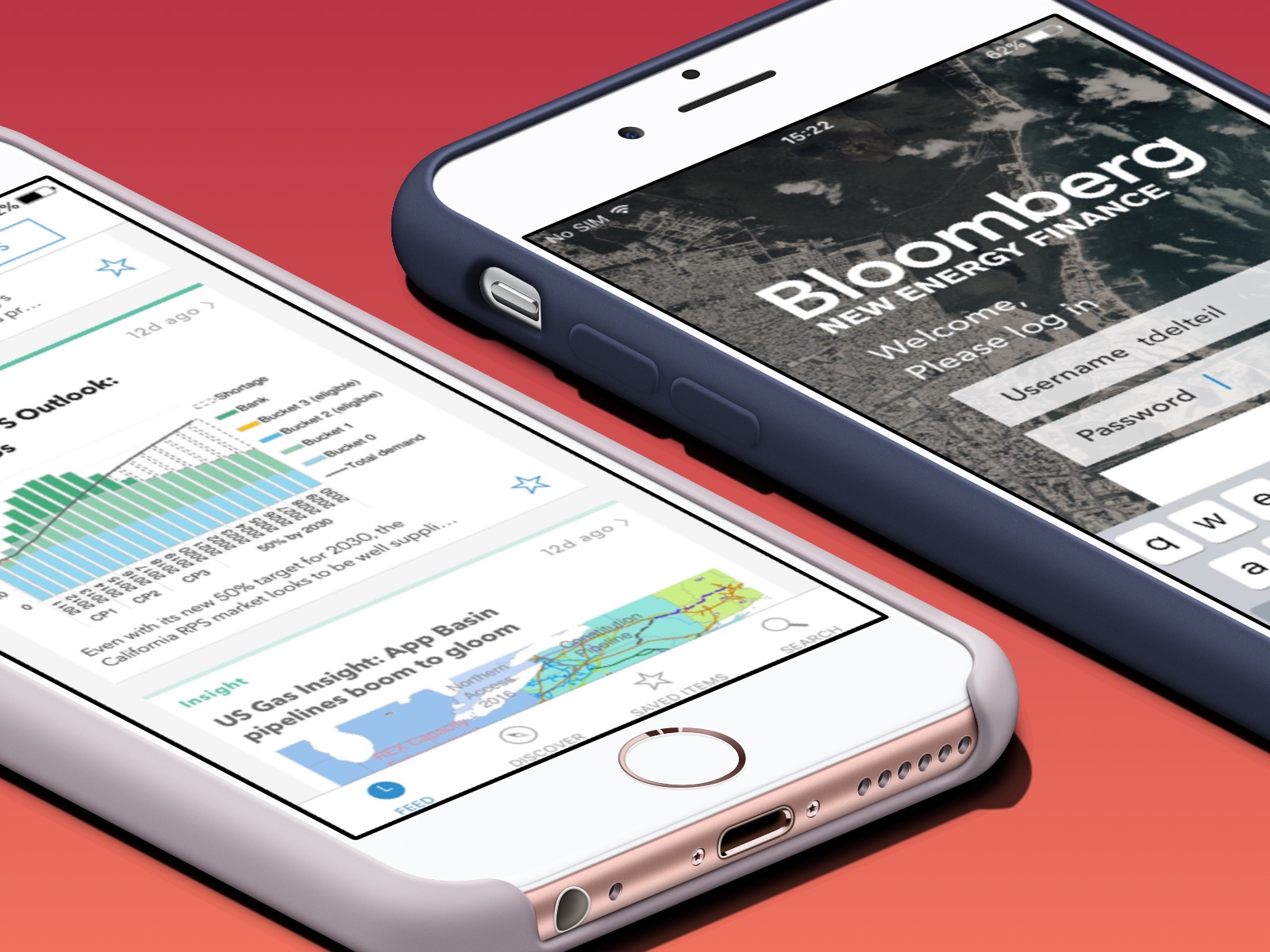 Bloomberg NEF app on iOS