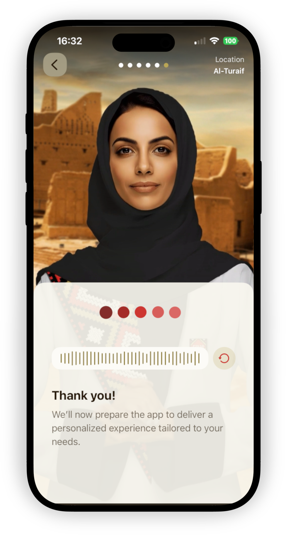 Noura AI concierge screen