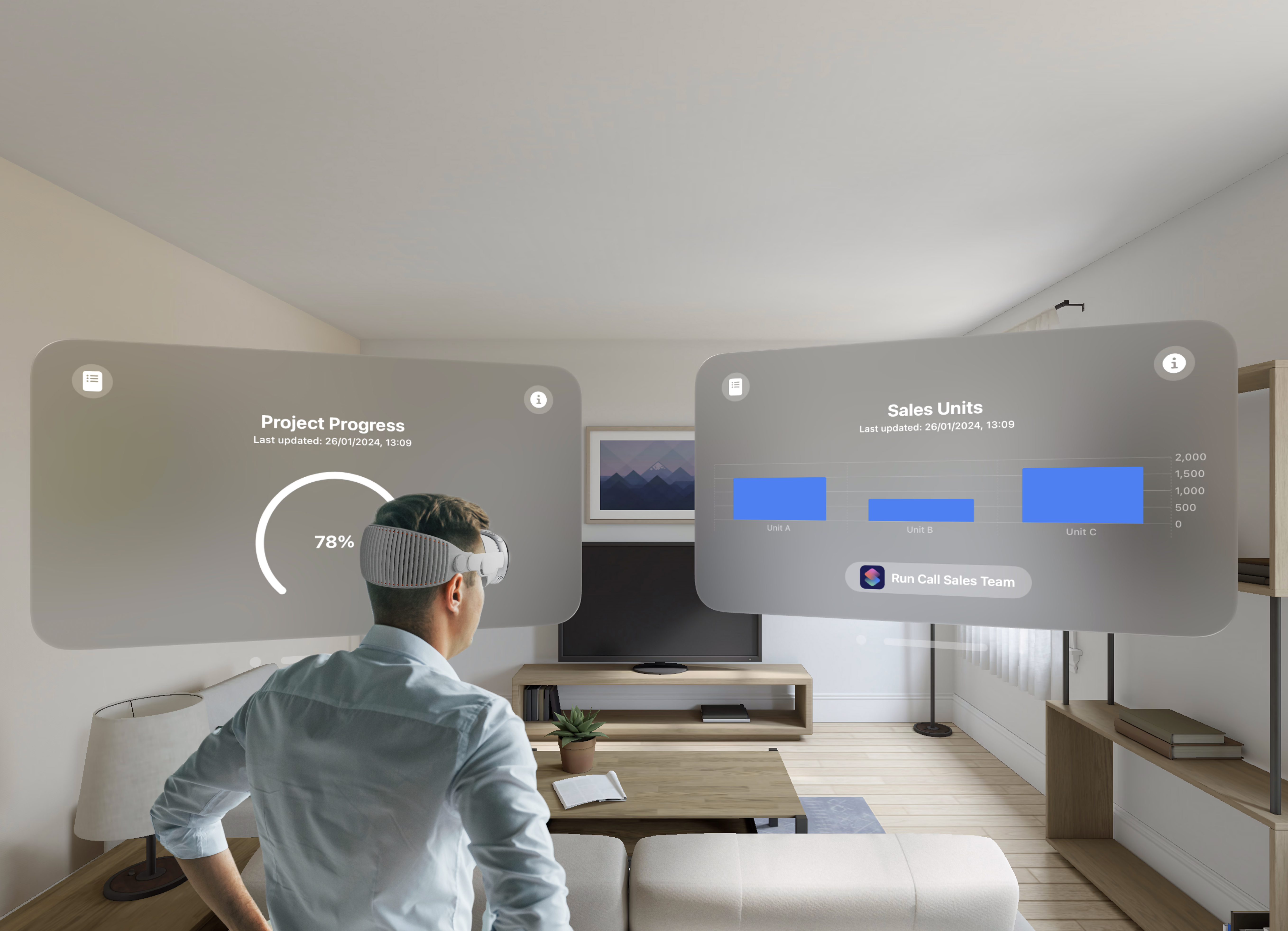 Glance ambient KPIs in visionOS